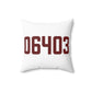 06403 Beacon Falls Connecticut Zip Code Polyester Square Pillow