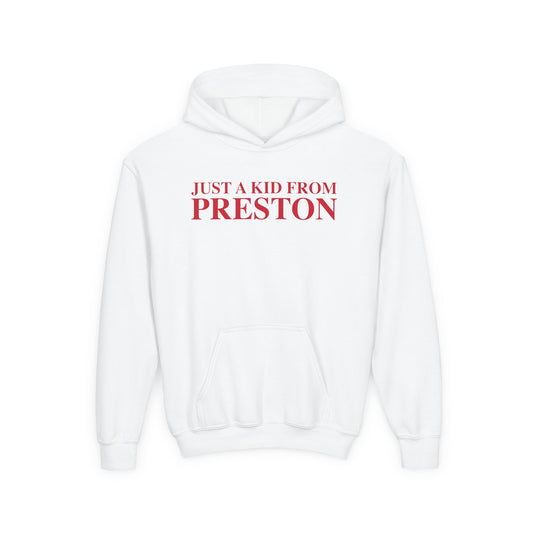 Just a kid from Preston Youth Heavy Blend Hooded Sweatshirt