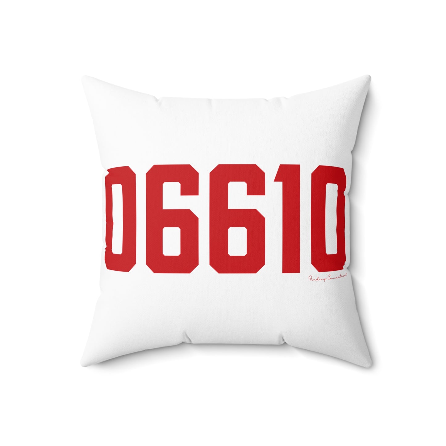 06610  Bridgeport Connecticut Zip Code Spun Polyester Square Pillow