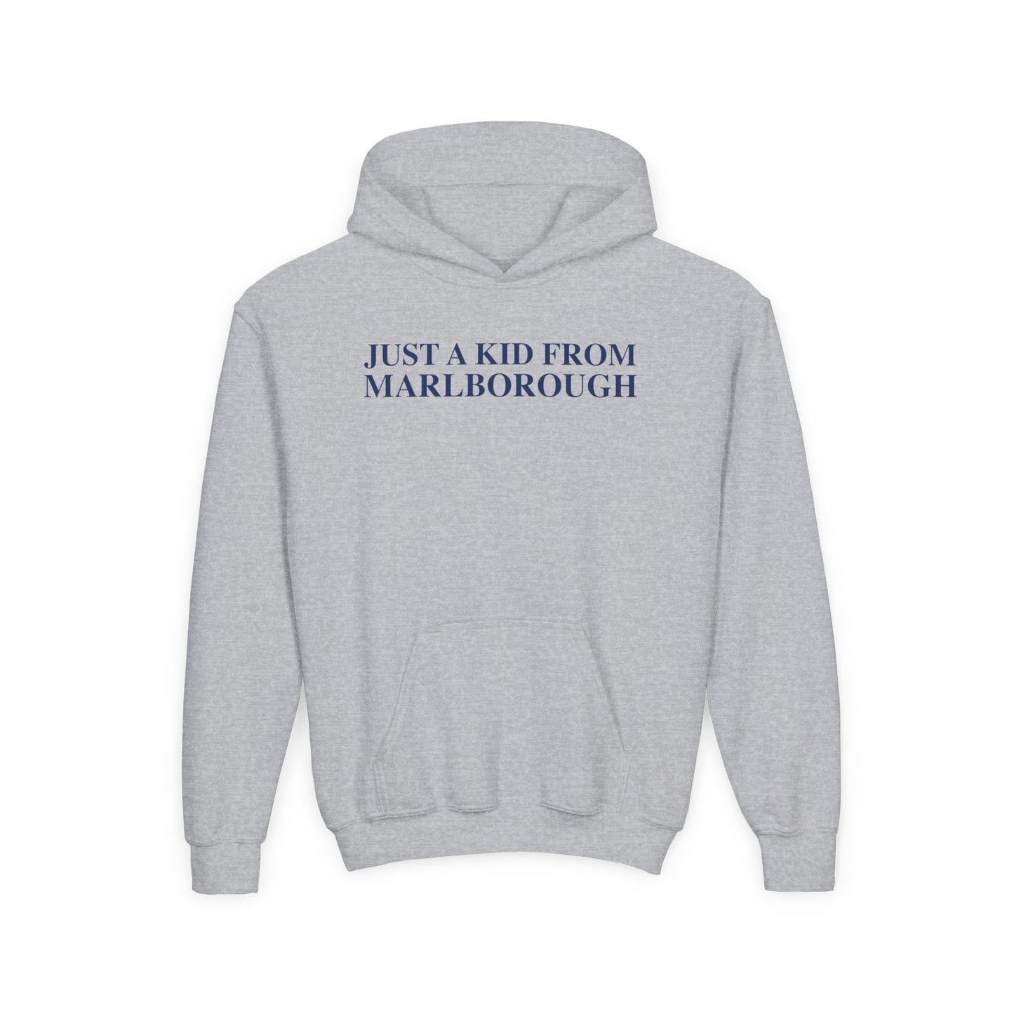 Just a kid from Marlborough Youth Heavy Blend Hooded Sweatshirt
