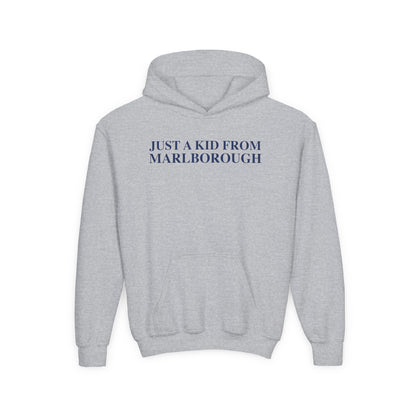 Just a kid from Marlborough Youth Heavy Blend Hooded Sweatshirt