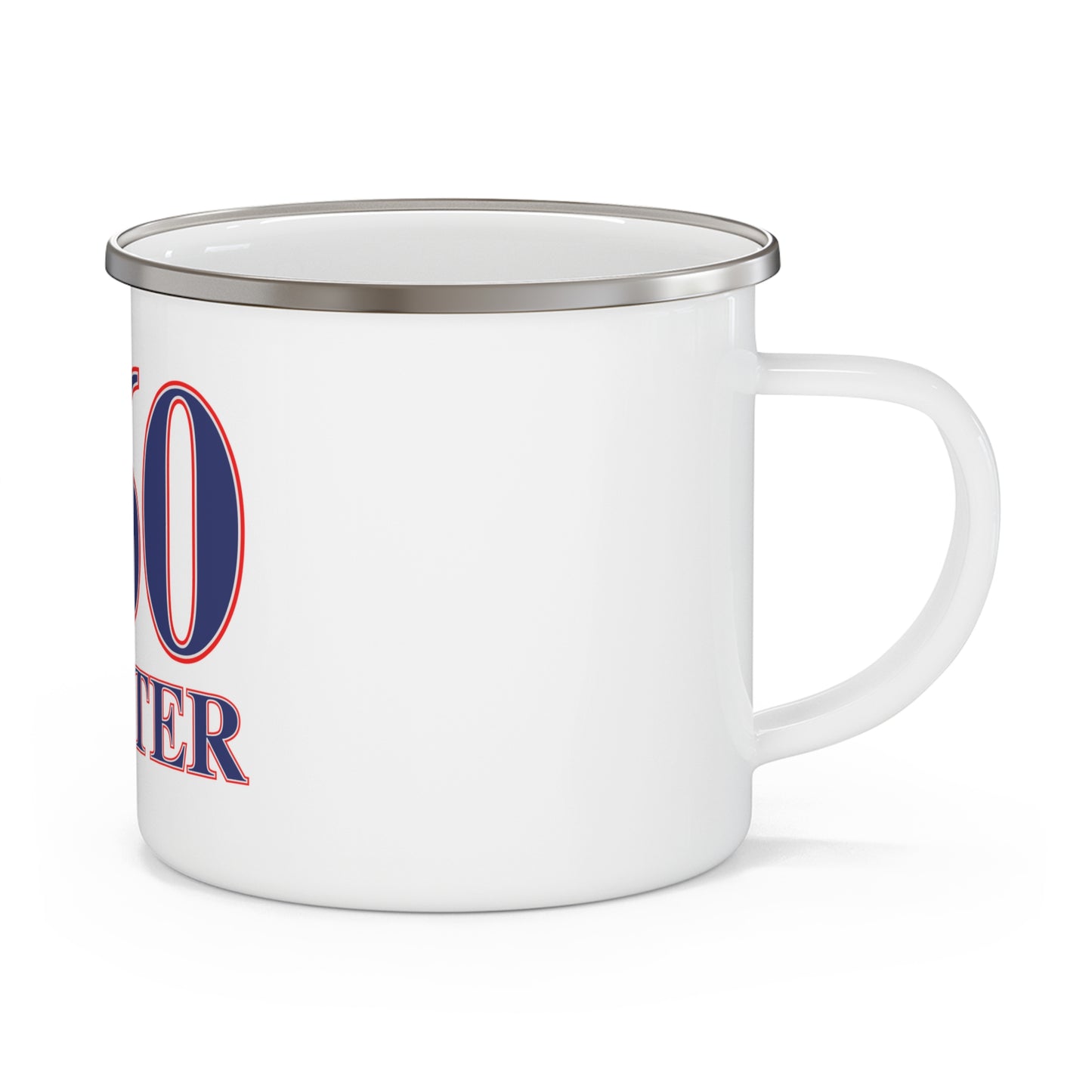 860 Chester Red, White & Blue Enamel Camping Mug