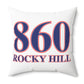 860 Rocky Hill Red, White & Blue Spun Polyester Square Pillow