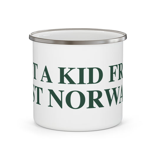 Just a kid from East Norwalk Enamel Camping Mug