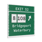 Vintage Merritt Parkway Exit 52 Sign Matte Canvas, Stretched, 1.25"
