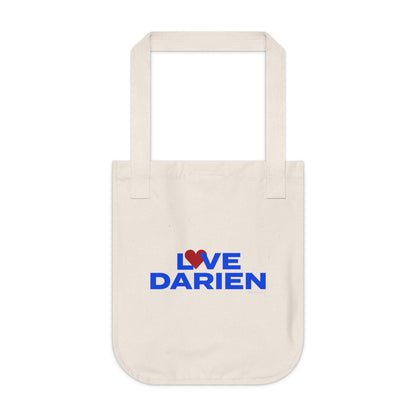 Love Darien Organic Canvas Tote Bag