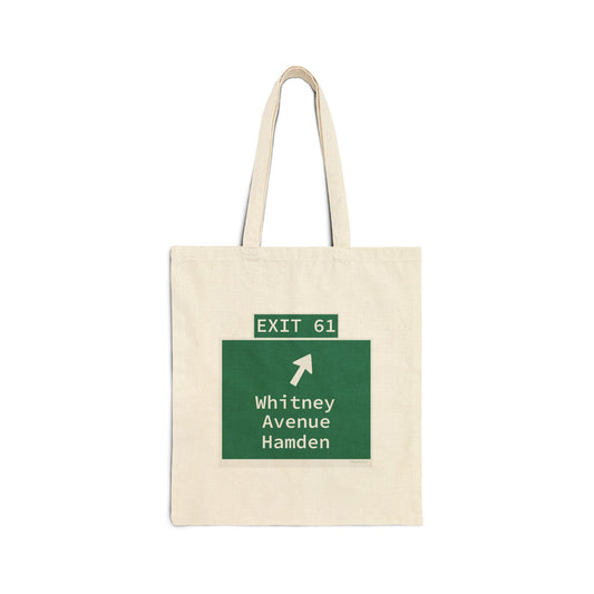 Vintage WCP Exit 61 Sign Cotton Canvas Tote Bag