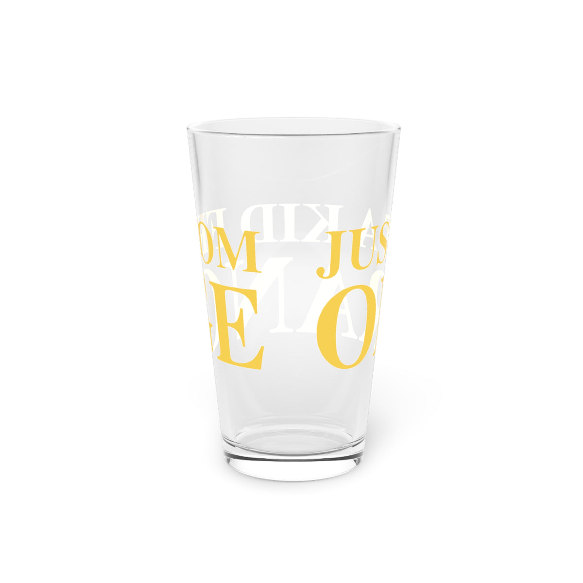 Just a kid from Orange Pint Glass, 16oz
