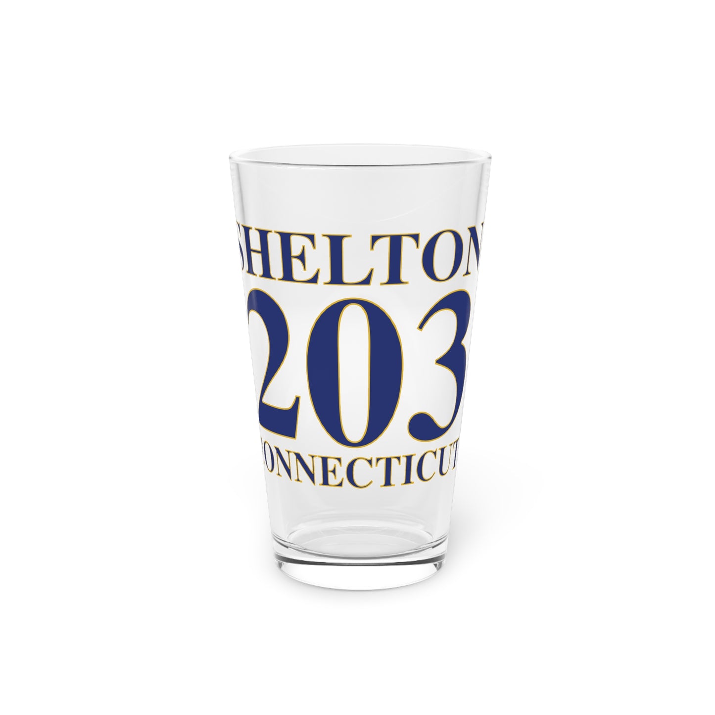 Shelton 203 Connecticut Pint Glass, 16oz