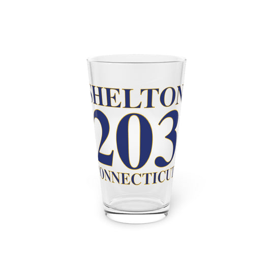 Shelton 203 Connecticut Pint Glass, 16oz