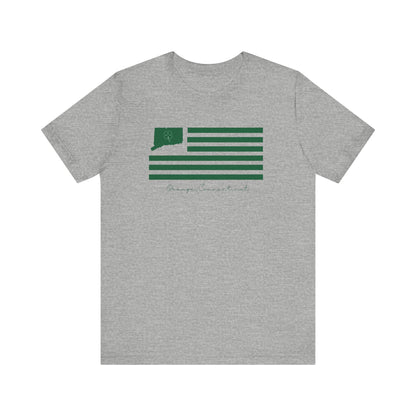 Orange Connecticut St. Patrick’s Day Flag Unisex Jersey Short Sleeve T-Shirt