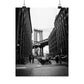 Manhattan Bridge Black and White Matte Vertical Posters