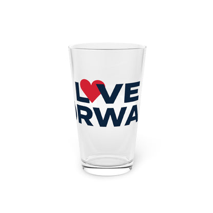 Love Norwalk  Pint Glass, 16oz
