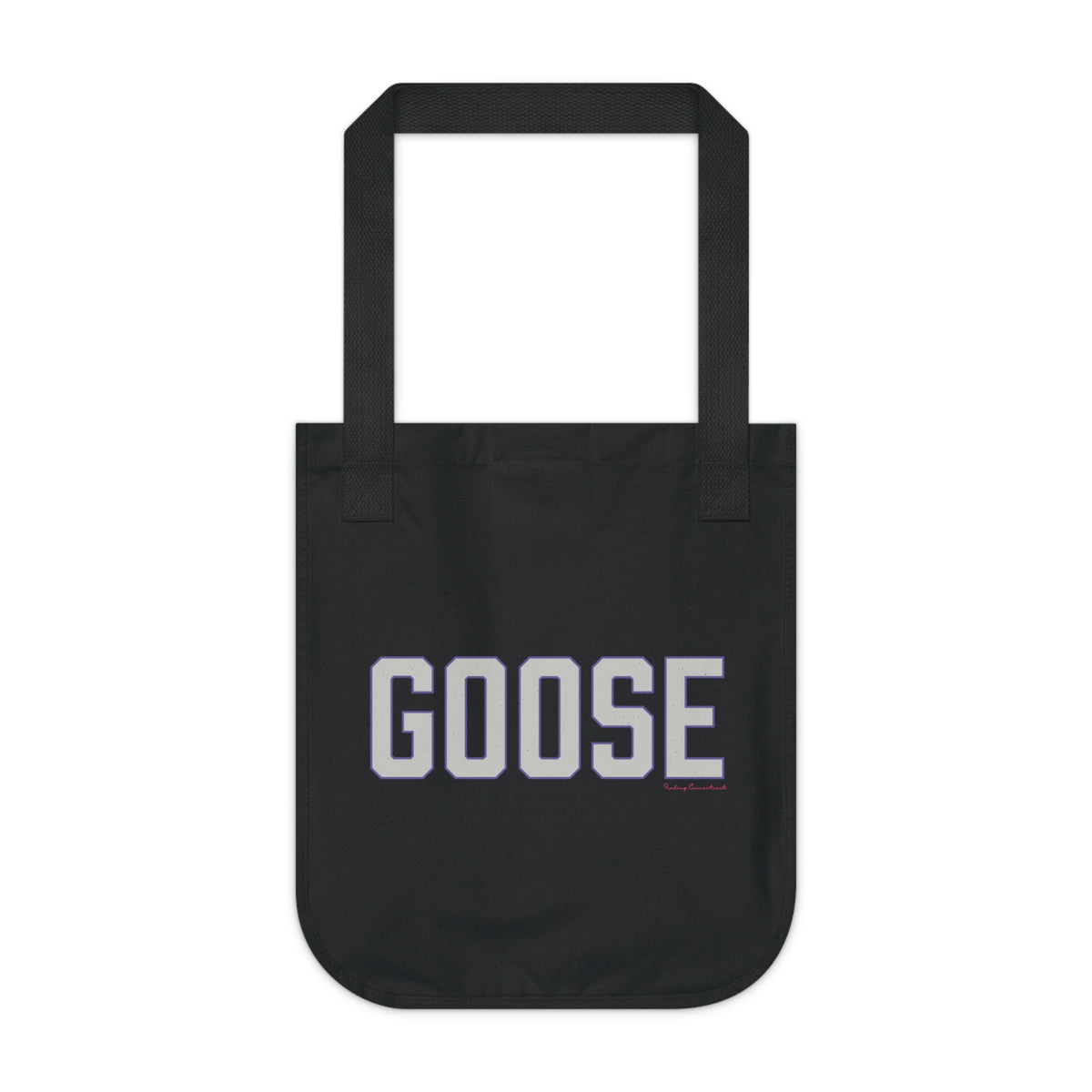 Goose Zip Code - Gray & Purple Organic Canvas Tote Bag