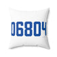 06804 Brookfield Connecticut Zip Code Spun Polyester Square Pillow