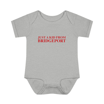 Just a kid from Bridgeport Infant Baby Rib Bodysuit