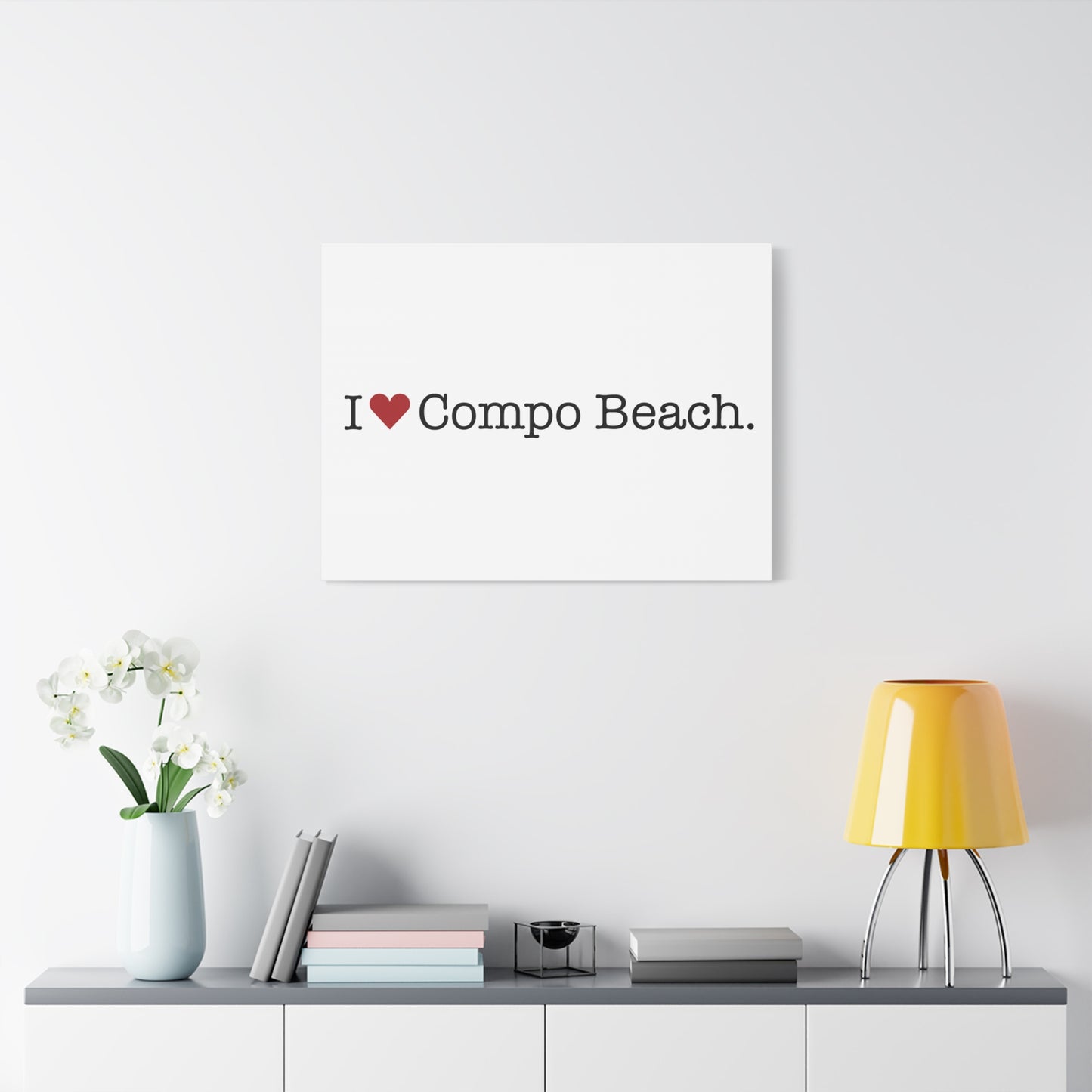 I Heart Compo Beach. Matte Canvas, Stretched, 1.25"