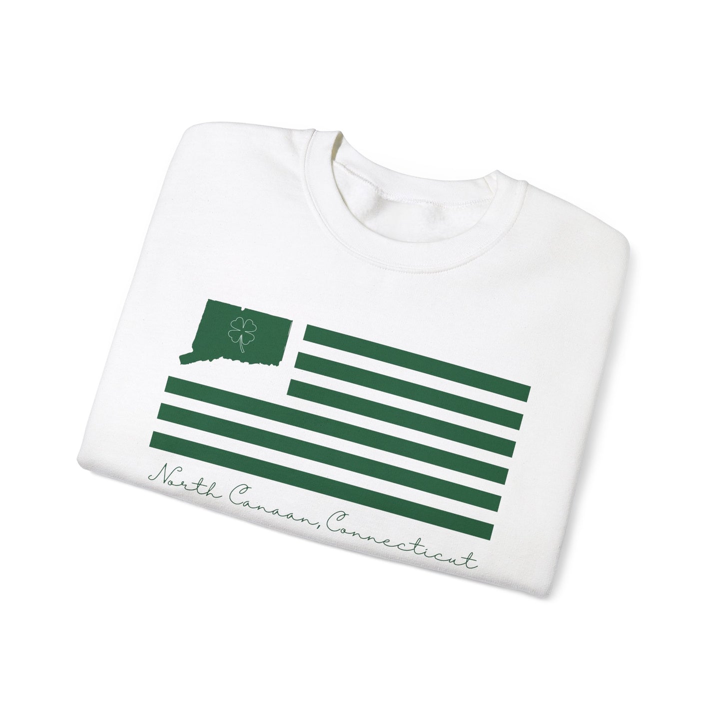 North Canaan Connecticut St. Patrick’s Day Flag Unisex Heavy Blend™ Crewneck Sweatshirt