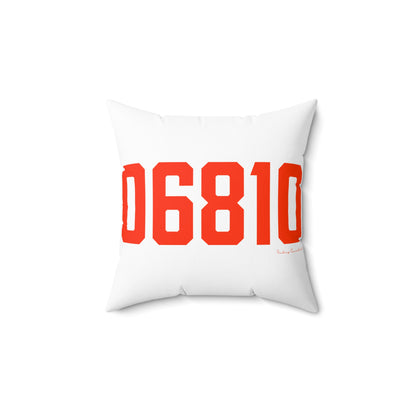 06810 Danbury Connecticut Zip Code Spun Polyester Square Pillow
