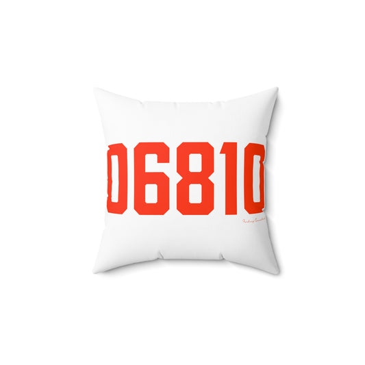 06810 Danbury Connecticut Zip Code Spun Polyester Square Pillow