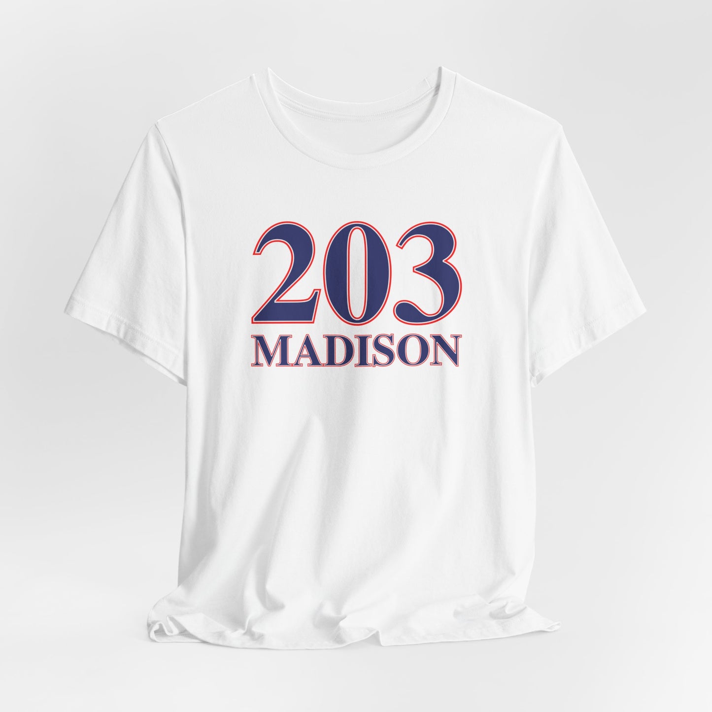 203 Madison Red White & Blue Unisex Jersey Short Sleeve T-Shirt