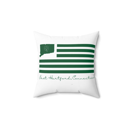 East Hartford Connecticut St. Patrick’s Day Flag Spun Polyester Square Pillow