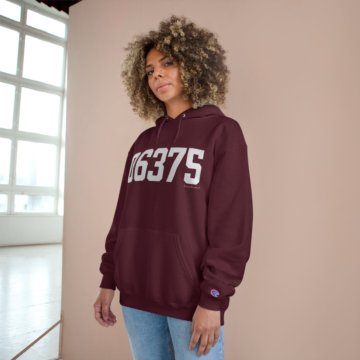 06375 - New London Connecticut Zip Code - Champion Hoodie