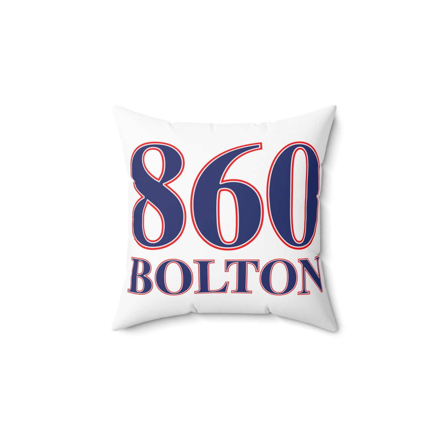 860 Bolton Red, White & Blue Spun Polyester Square Pillow