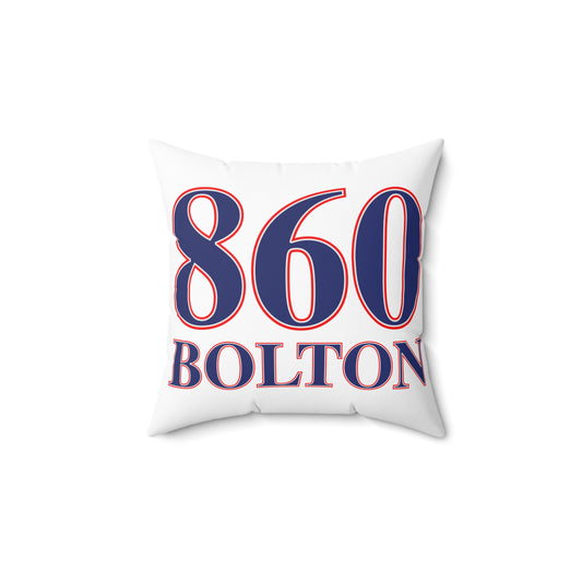 860 Bolton Red, White & Blue Spun Polyester Square Pillow