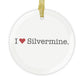 I Heart Silvermine. Glass Ornaments
