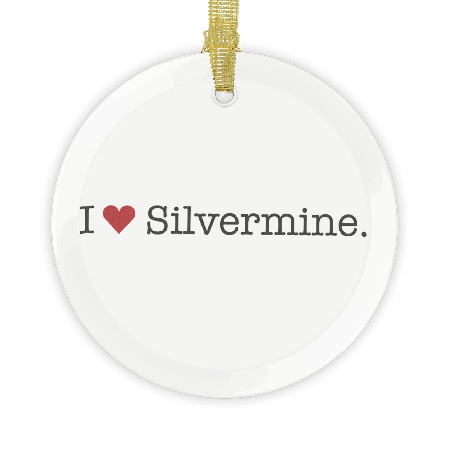 I Heart Silvermine. Glass Ornaments