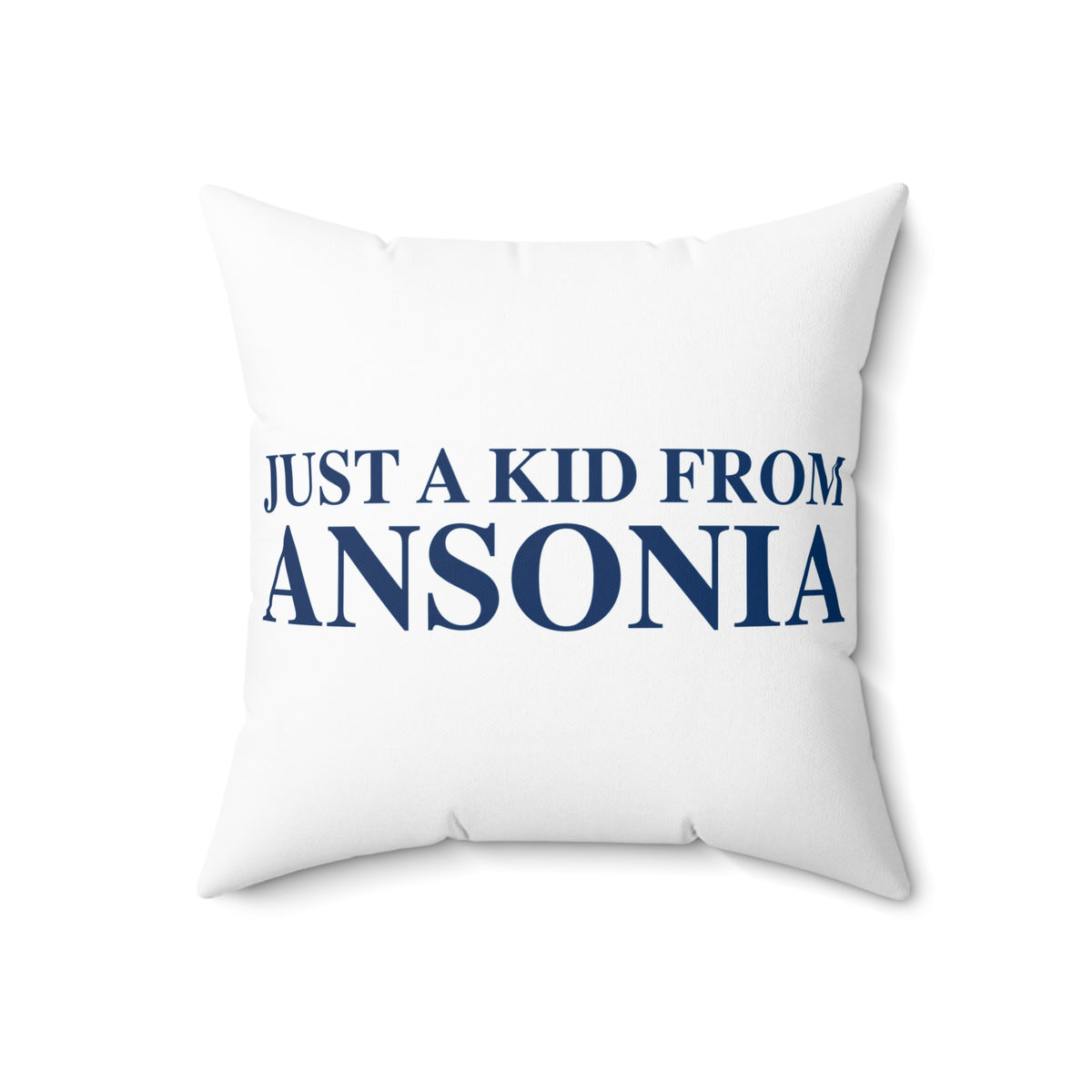 Just a kid from Ansonia Polyester Square Pillow