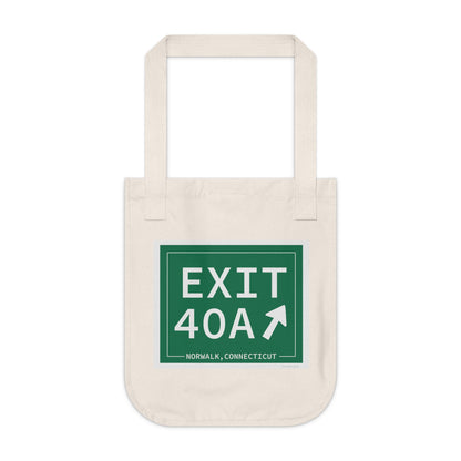 Vintage Exit 40A Merritt Parkway Sign Organic Canvas Tote Bag