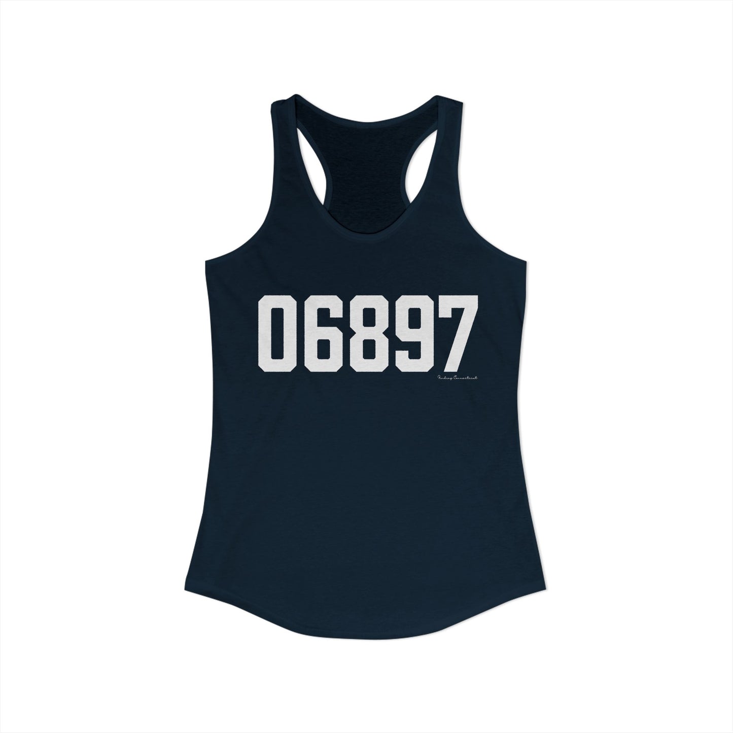06897 Wilton CT Zip Code Women's Ideal Racerback Tank Top