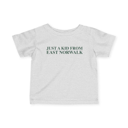 Just a kid from East Norwalk Infant Fine Jersey T-Shirt
