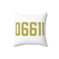 06611 Trumbull Connecticut Zip Code Spun Polyester Square Pillow