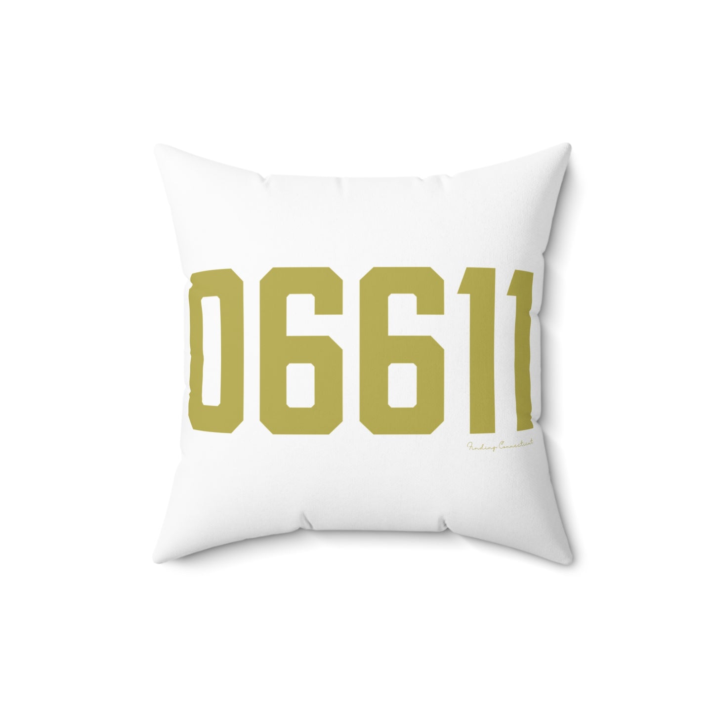 06611 Trumbull Connecticut Zip Code Spun Polyester Square Pillow