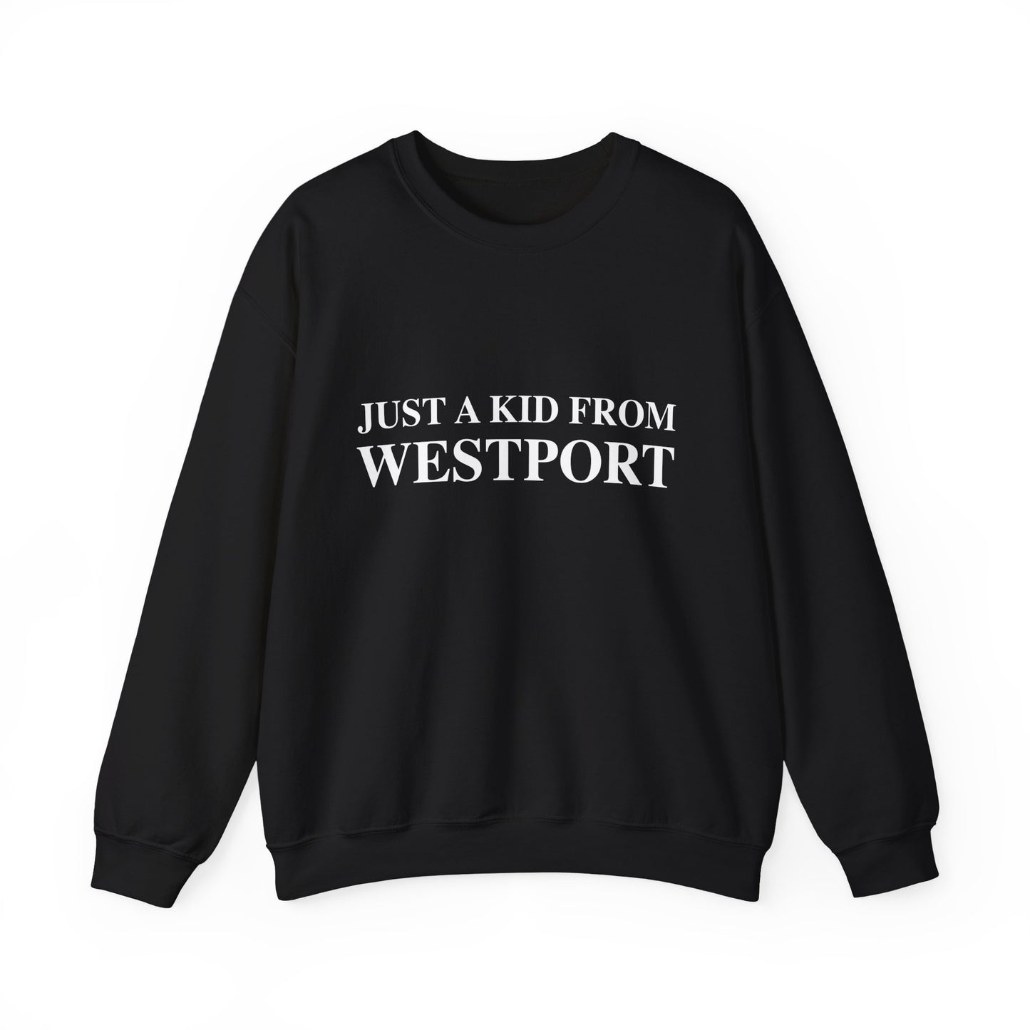 Just a kid from Westport Unisex Heavy Blend™ Crewneck Sweatshirt