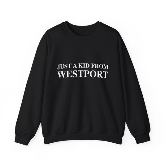 Just a kid from Westport Unisex Heavy Blend™ Crewneck Sweatshirt