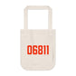 06811 Danbury Connecticut Zip Code Organic Canvas Tote Bag