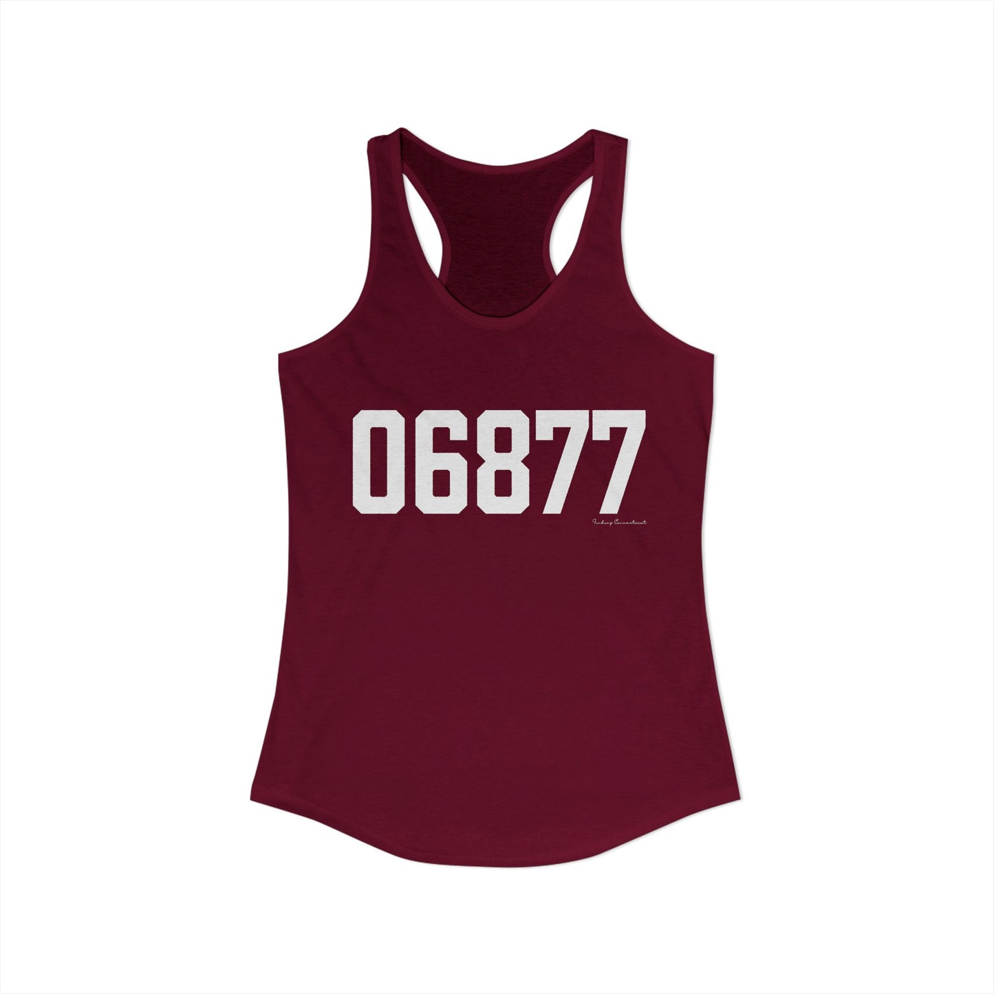 06877 Ridgefield CT Zip Code Women's Ideal Racerback Tank Top
