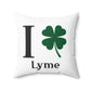 I Clover Lyme Spun Polyester Square Pillow