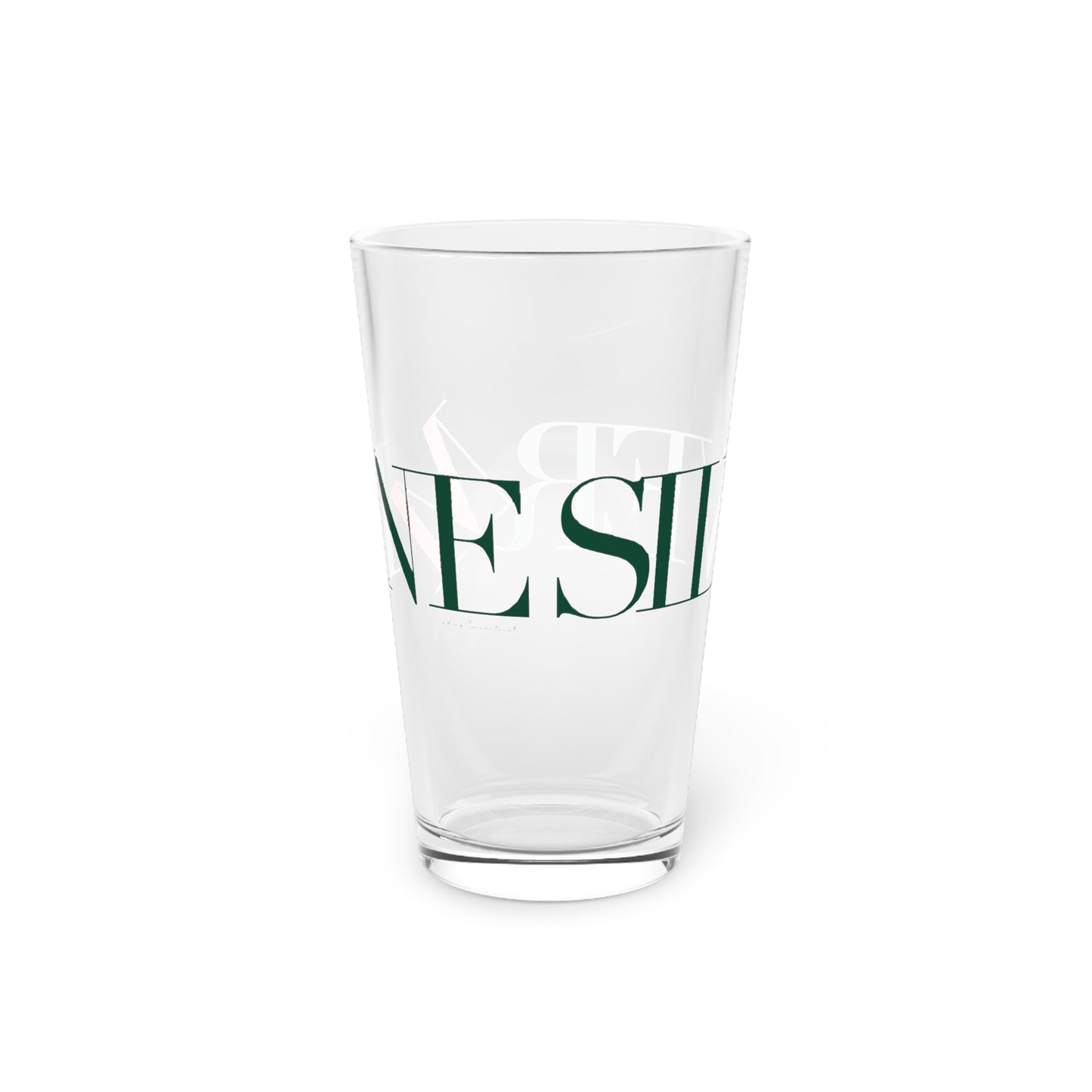 41 Tilt Silvermine Pint Glass, 16oz