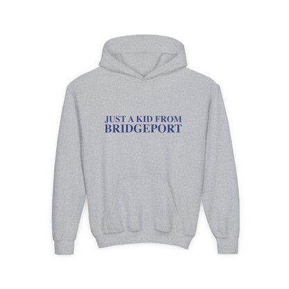 Just a kid from Bridgeport Youth Heavy Blend Hooded Sweatshirt