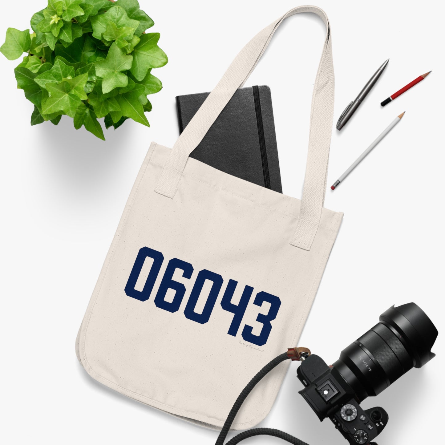 06043 Bolton Connecticut Zip Code Organic Canvas Tote Bag