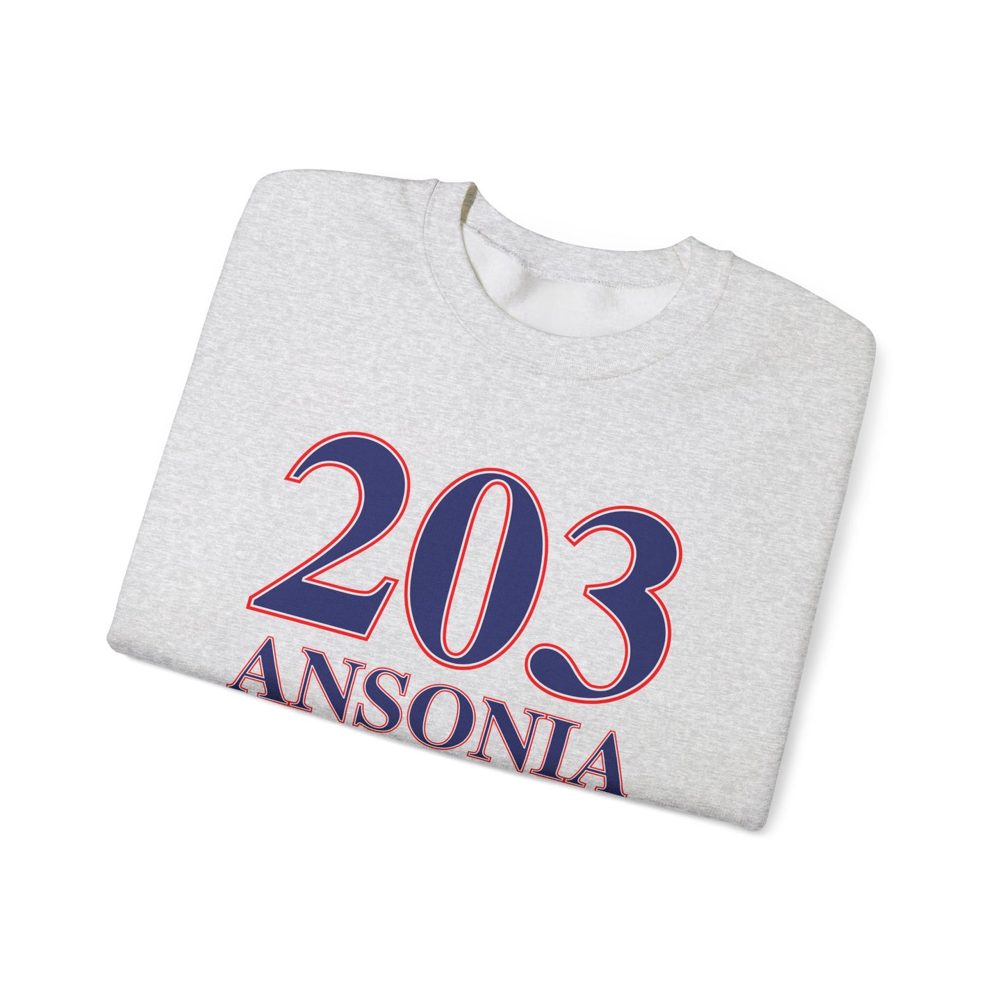 203 Ansonia Red White & Blue Unisex Heavy Blend™ Crewneck Sweatshirt