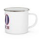 860 Norwich Red, White & Blue Enamel Camping Mug