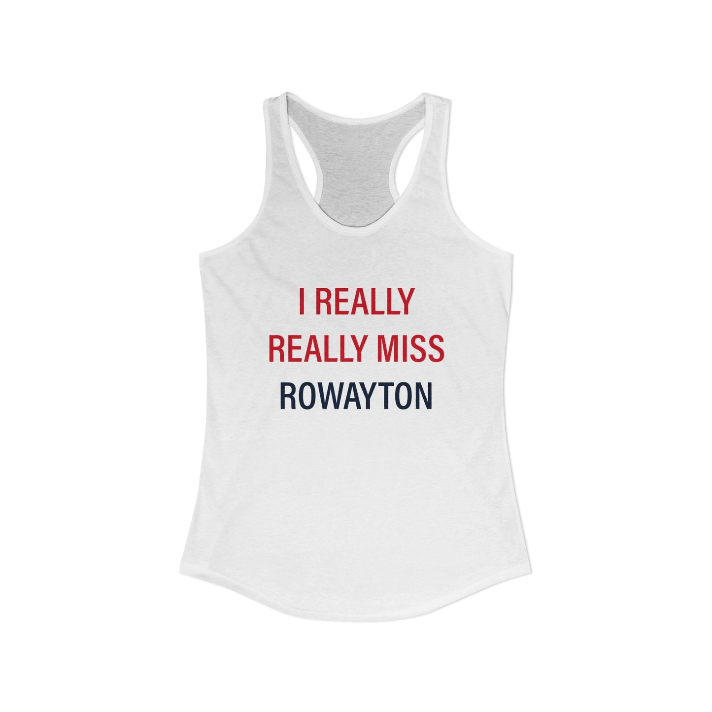 I Really Really Miss Rowayton Women's Ideal Racerback Tank Top