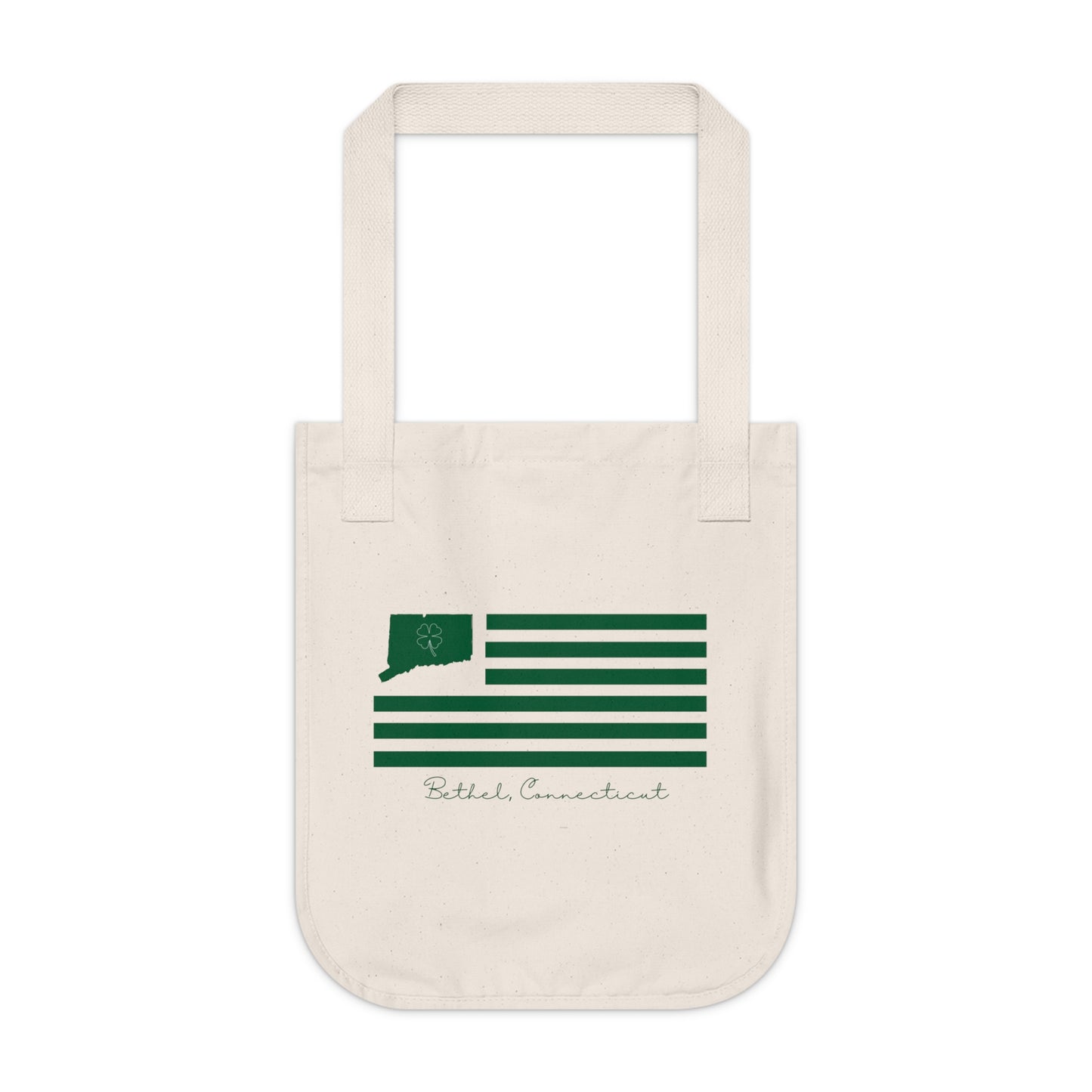 Bethel Connecticut St Patrick’s Day Flag Organic Canvas Tote Bag