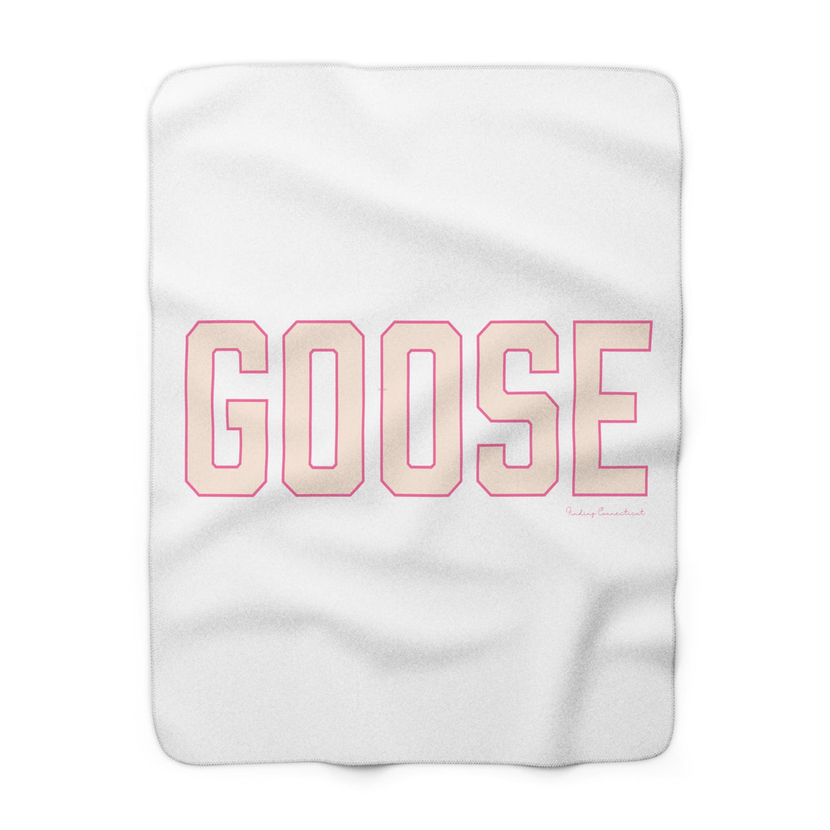 Goose Zip Code Peach & Pink Sherpa Fleece Blanket